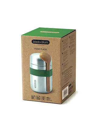 BLACK+BLUM | Thermosbehälter - Food Flask 400ml Olive/Edelstahl | 